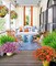 24 Bundles Artificial Flowers for Outdoor Decoration UV Resistant Fake Plastic Plants Faux Boston Fern Artificial Greenery for Summer Indoor Outdoor Garden Patio Window Box Kitchen Home Decor